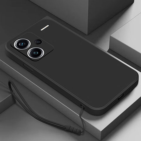 Funda Silicona Ultrafina Goma 360 Grados Carcasa YK1 para Xiaomi Redmi Note 13 Pro+ Plus 5G Negro
