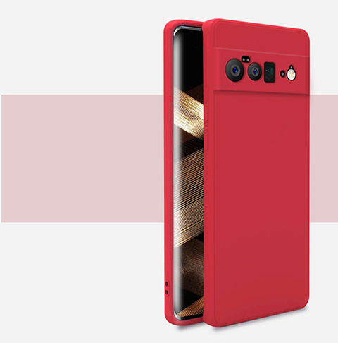 Funda Silicona Ultrafina Goma 360 Grados Carcasa YK2 para Google Pixel 6 Pro 5G Rojo