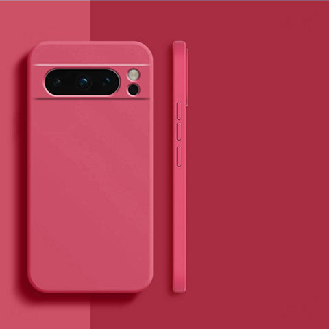 Funda Silicona Ultrafina Goma 360 Grados Carcasa YK2 para Google Pixel 8 Pro 5G Rosa Roja