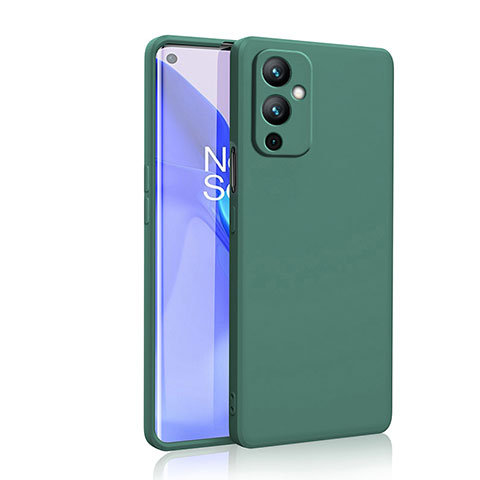 Funda Silicona Ultrafina Goma 360 Grados Carcasa YK2 para OnePlus 9 5G Verde Noche