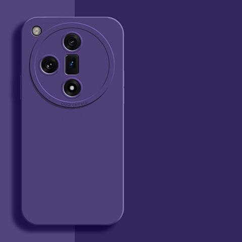 Funda Silicona Ultrafina Goma 360 Grados Carcasa YK2 para Oppo Find X7 5G Morado