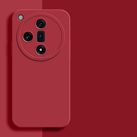 Funda Silicona Ultrafina Goma 360 Grados Carcasa YK2 para Oppo Find X7 Ultra 5G Rojo