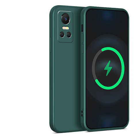 Funda Silicona Ultrafina Goma 360 Grados Carcasa YK2 para Realme GT Neo3 5G Verde Noche