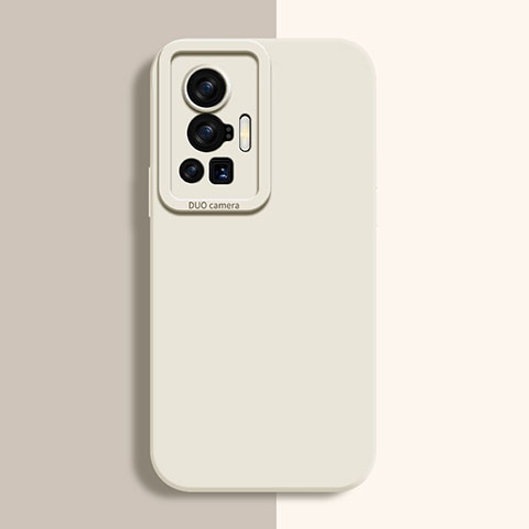 Funda Silicona Ultrafina Goma 360 Grados Carcasa YK2 para Vivo X70 Pro 5G Blanco