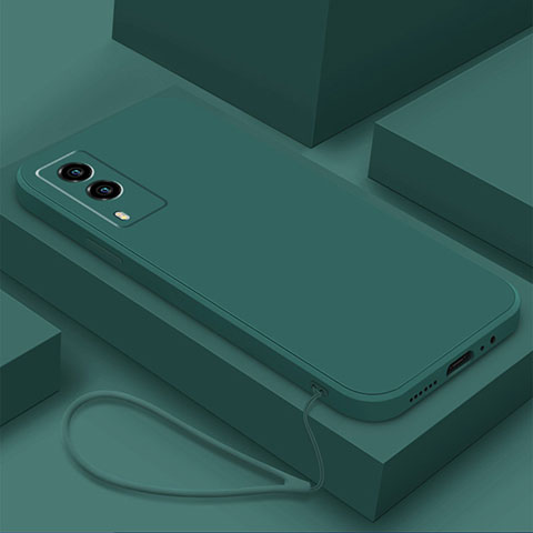 Funda Silicona Ultrafina Goma 360 Grados Carcasa YK2 para Vivo Y71t 5G Verde Noche