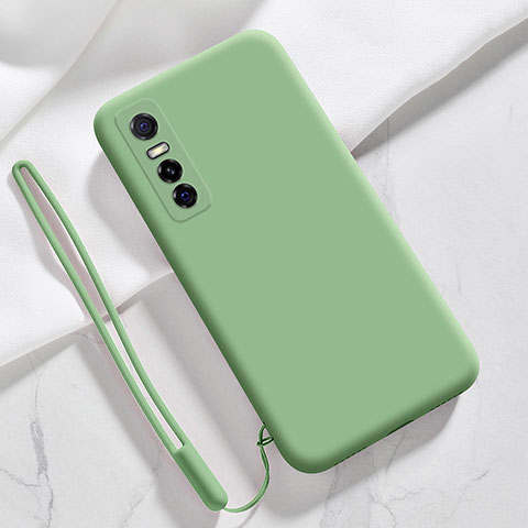 Funda Silicona Ultrafina Goma 360 Grados Carcasa YK2 para Vivo Y73s 5G Verde