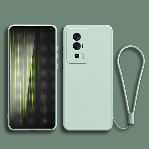 Funda Silicona Ultrafina Goma 360 Grados Carcasa YK2 para Xiaomi Poco F5 Pro 5G Menta Verde