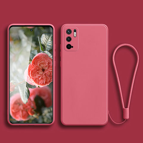 Funda Silicona Ultrafina Goma 360 Grados Carcasa YK2 para Xiaomi POCO M3 Pro 5G Rosa Roja