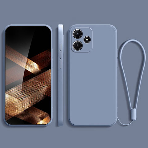 Funda Silicona Ultrafina Goma 360 Grados Carcasa YK2 para Xiaomi Poco M6 Pro 5G Gris Lavanda