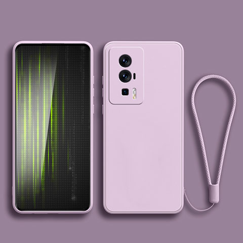 Funda Silicona Ultrafina Goma 360 Grados Carcasa YK2 para Xiaomi Redmi K60 5G Purpura Claro