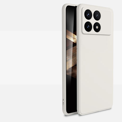 Funda Silicona Ultrafina Goma 360 Grados Carcasa YK2 para Xiaomi Redmi K70 5G Blanco