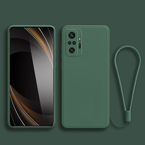 Funda Silicona Ultrafina Goma 360 Grados Carcasa YK2 para Xiaomi Redmi Note 10 4G Verde Noche