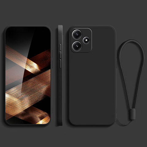 Funda Silicona Ultrafina Goma 360 Grados Carcasa YK2 para Xiaomi Redmi Note 12R 5G Negro