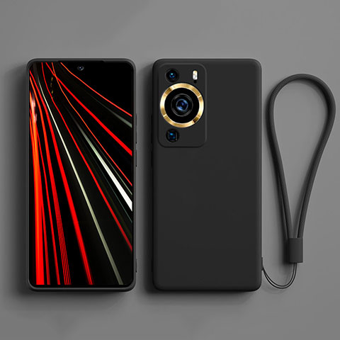 Funda Silicona Ultrafina Goma 360 Grados Carcasa YK3 para Huawei P60 Pro Negro