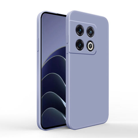 Funda Silicona Ultrafina Goma 360 Grados Carcasa YK3 para OnePlus 10 Pro 5G Gris Lavanda