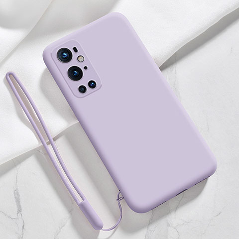 Funda Silicona Ultrafina Goma 360 Grados Carcasa YK3 para OnePlus 9 Pro 5G Purpura Claro