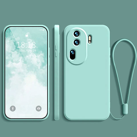 Funda Silicona Ultrafina Goma 360 Grados Carcasa YK3 para Oppo Reno11 Pro 5G Cian