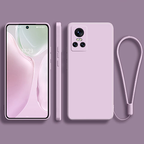 Funda Silicona Ultrafina Goma 360 Grados Carcasa YK3 para Realme GT Neo3 5G Purpura Claro