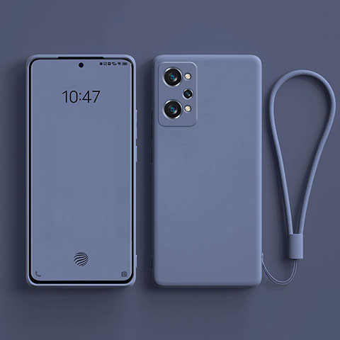 Funda Silicona Ultrafina Goma 360 Grados Carcasa YK3 para Realme GT2 5G Gris Lavanda