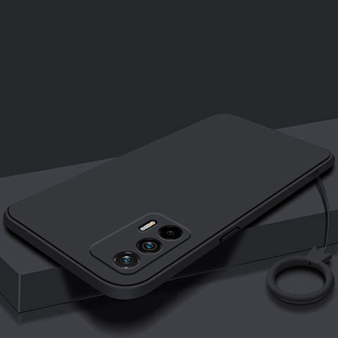 Funda Silicona Ultrafina Goma 360 Grados Carcasa YK3 para Realme Q3 Pro 5G Negro