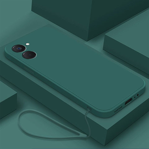 Funda Silicona Ultrafina Goma 360 Grados Carcasa YK3 para Realme Q5x 5G Verde