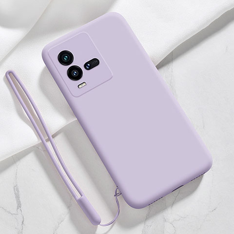 Funda Silicona Ultrafina Goma 360 Grados Carcasa YK3 para Vivo iQOO 9T 5G Purpura Claro