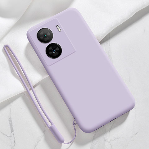 Funda Silicona Ultrafina Goma 360 Grados Carcasa YK3 para Vivo iQOO Z7 5G Purpura Claro