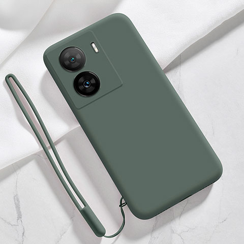 Funda Silicona Ultrafina Goma 360 Grados Carcasa YK3 para Vivo iQOO Z7 5G Verde Noche