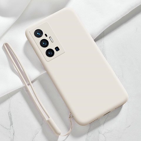 Funda Silicona Ultrafina Goma 360 Grados Carcasa YK3 para Vivo X70 Pro+ Plus 5G Blanco