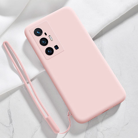 Funda Silicona Ultrafina Goma 360 Grados Carcasa YK3 para Vivo X70 Pro+ Plus 5G Rosa