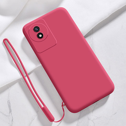 Funda Silicona Ultrafina Goma 360 Grados Carcasa YK3 para Vivo Y02 Rojo