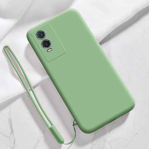 Funda Silicona Ultrafina Goma 360 Grados Carcasa YK3 para Vivo Y74s 5G Verde