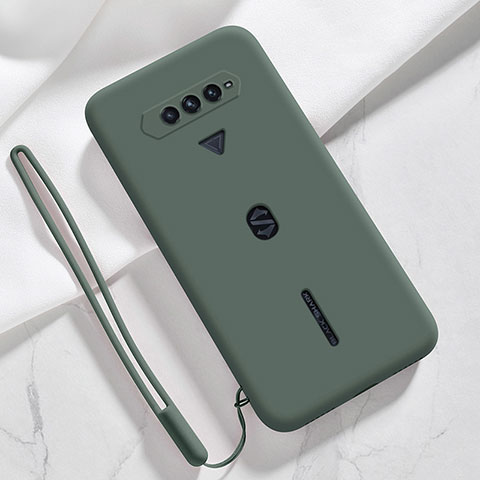 Funda Silicona Ultrafina Goma 360 Grados Carcasa YK3 para Xiaomi Black Shark 4 5G Verde Noche