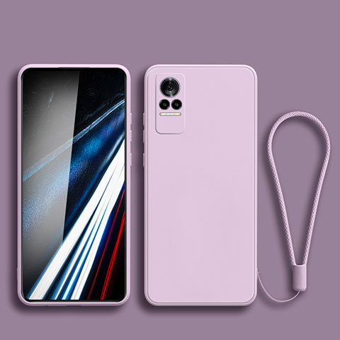 Funda Silicona Ultrafina Goma 360 Grados Carcasa YK3 para Xiaomi Civi 1S 5G Purpura Claro