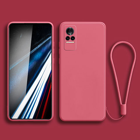 Funda Silicona Ultrafina Goma 360 Grados Carcasa YK3 para Xiaomi Civi 1S 5G Rosa Roja