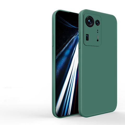 Funda Silicona Ultrafina Goma 360 Grados Carcasa YK3 para Xiaomi Mi Mix 4 5G Verde Noche