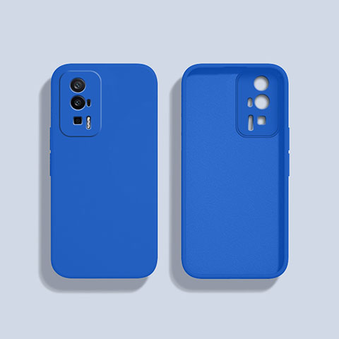 Funda Silicona Ultrafina Goma 360 Grados Carcasa YK3 para Xiaomi Poco F5 Pro 5G Azul