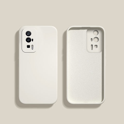 Funda Silicona Ultrafina Goma 360 Grados Carcasa YK3 para Xiaomi Poco F5 Pro 5G Blanco