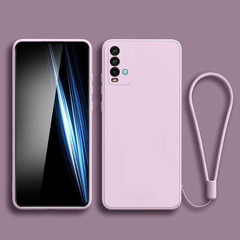 Funda Silicona Ultrafina Goma 360 Grados Carcasa YK3 para Xiaomi Redmi 9 Power Purpura Claro