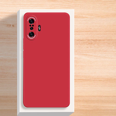 Funda Silicona Ultrafina Goma 360 Grados Carcasa YK3 para Xiaomi Redmi K40 Gaming 5G Rojo