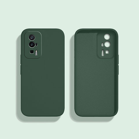 Funda Silicona Ultrafina Goma 360 Grados Carcasa YK3 para Xiaomi Redmi K60 5G Verde Noche