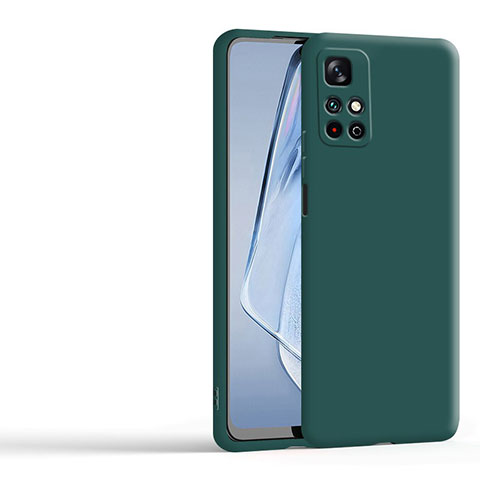 Funda Silicona Ultrafina Goma 360 Grados Carcasa YK3 para Xiaomi Redmi Note 11S 4G Verde