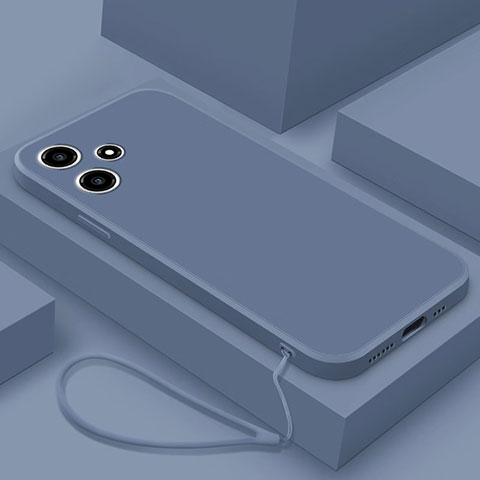 Funda Silicona Ultrafina Goma 360 Grados Carcasa YK3 para Xiaomi Redmi Note 12R 5G Gris Lavanda