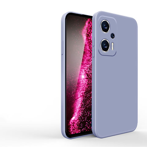 Funda Silicona Ultrafina Goma 360 Grados Carcasa YK3 para Xiaomi Redmi Note 12T Pro 5G Gris Lavanda