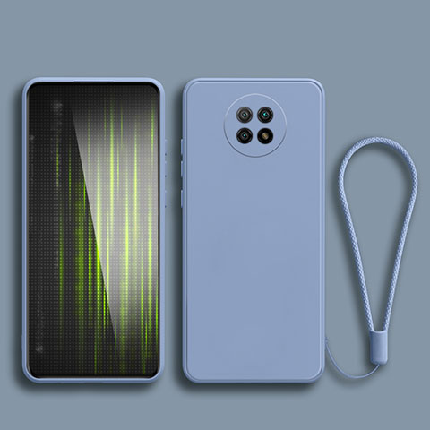 Funda Silicona Ultrafina Goma 360 Grados Carcasa YK3 para Xiaomi Redmi Note 9 5G Gris Lavanda