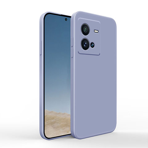 Funda Silicona Ultrafina Goma 360 Grados Carcasa YK4 para Vivo iQOO 10 Pro 5G Gris Lavanda