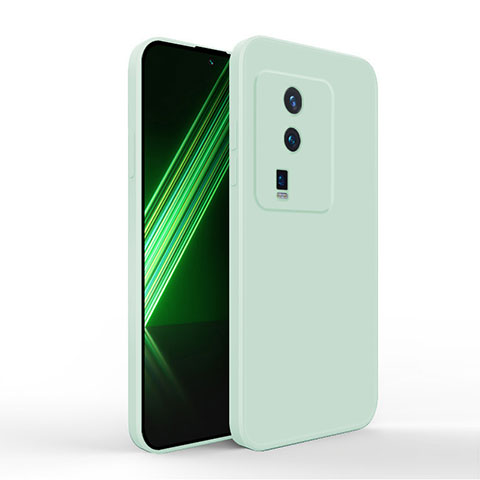 Funda Silicona Ultrafina Goma 360 Grados Carcasa YK4 para Vivo iQOO Neo7 SE Menta Verde