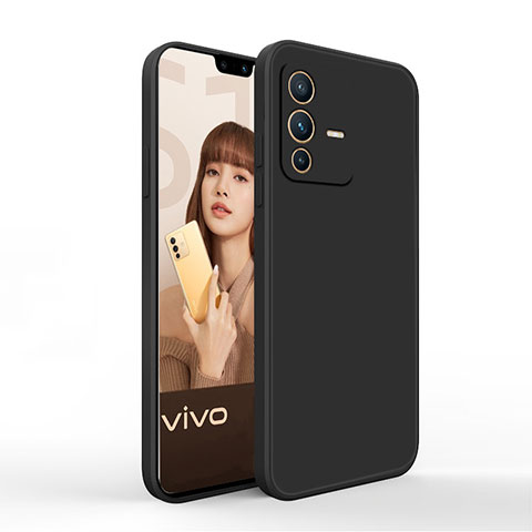 Funda Silicona Ultrafina Goma 360 Grados Carcasa YK4 para Vivo V23 Pro 5G Negro