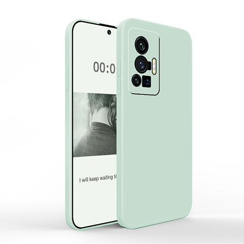 Funda Silicona Ultrafina Goma 360 Grados Carcasa YK4 para Vivo X70 Pro 5G Menta Verde