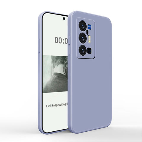 Funda Silicona Ultrafina Goma 360 Grados Carcasa YK4 para Vivo X70 Pro+ Plus 5G Gris Lavanda